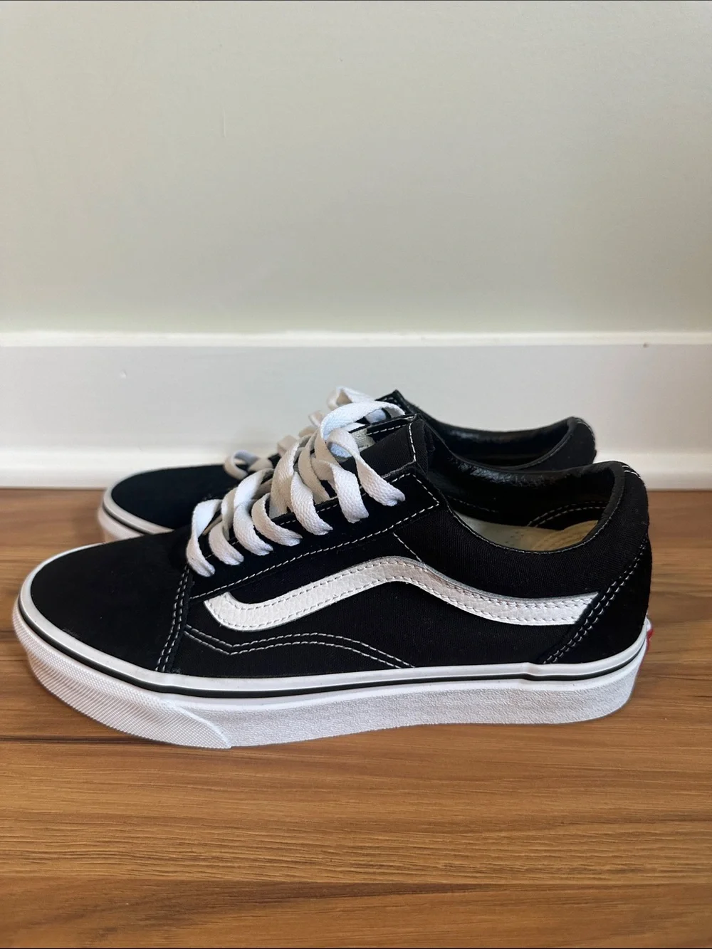 Classic Black & White Skate Sneakers